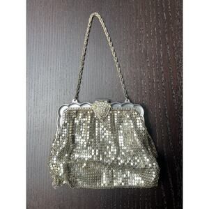 Vintage Whiting & Davis Small Silver Mesh Art Deco evening bag, Petite handbag